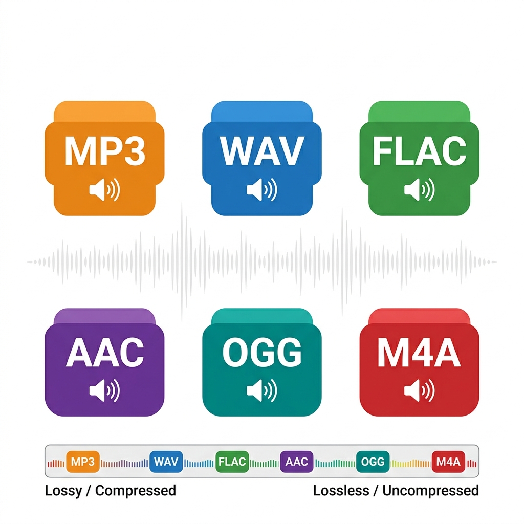 MP3, WAV, FLAC, AAC: The Complete Audio Formats Guide (2026)